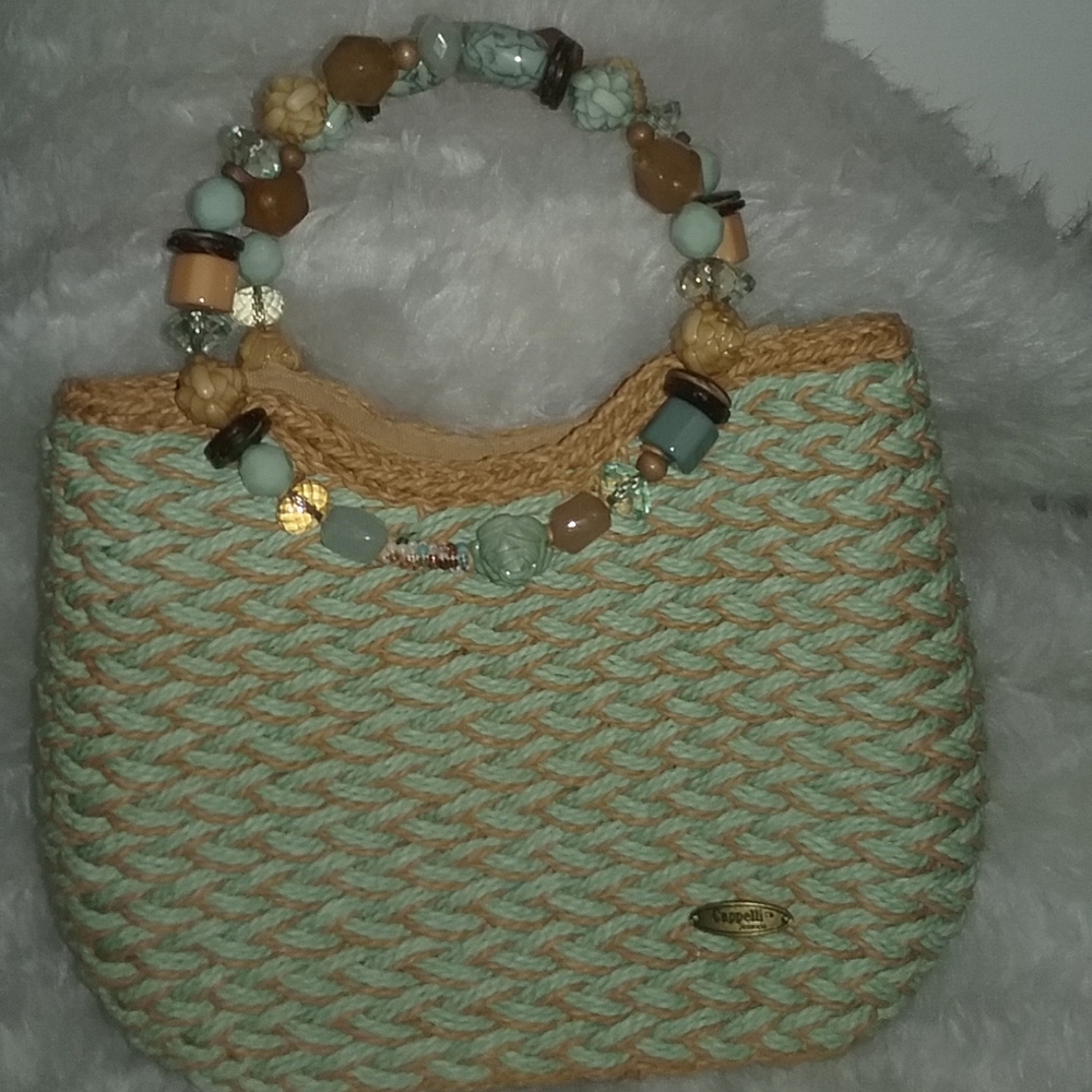 Purse/CAPPELLI SZ 8 X 11  straw & natural